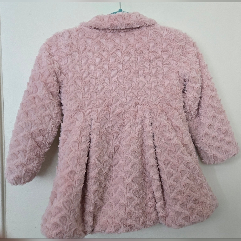 JUICY COUTURE PLUSH DRESS PeaCOAT Blush Pink Girls 7 - Picture 4 of 5
